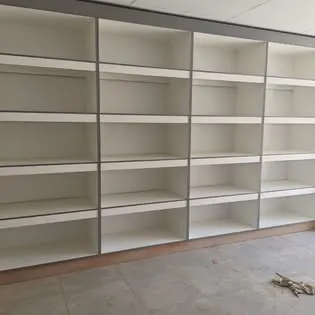 Shelves and units project: display shelving white