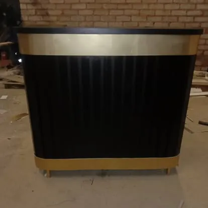 Reception and office project: reception black gold