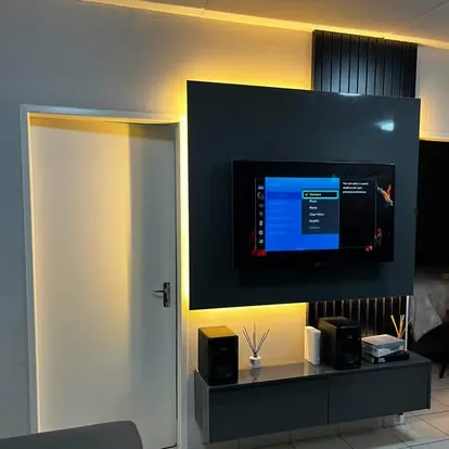 TV stands project: tv wall black