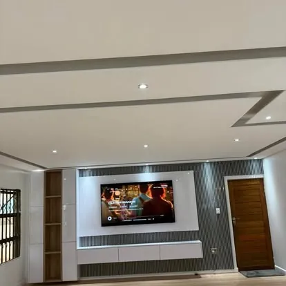 TV stands project: tv wall grey