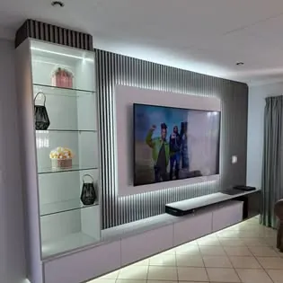 TV stands project: tv wall led shelves