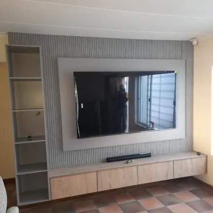 TV stands project: tv wall oak