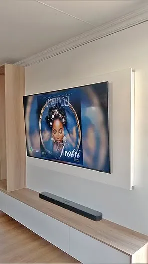 TV stands project: tv wall white
