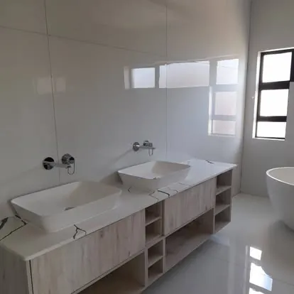 Shelves and units project: vanity whitewash