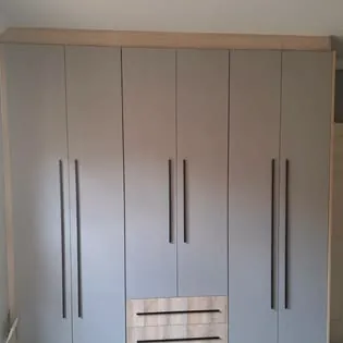 Wardrobes project: wardrobe grey tall