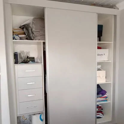 Wardrobes project: wardrobe open shelving
